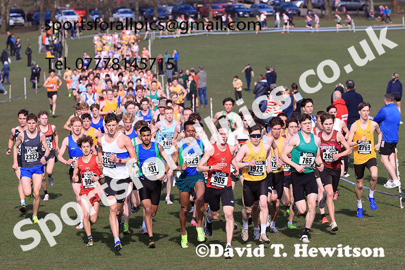 Mens under-20s 2025 UK CAU Inter Counties Cross Country Champs., Wollaton Park, Nottingham. Photo: David T. Hewitson/Sports for All Pics